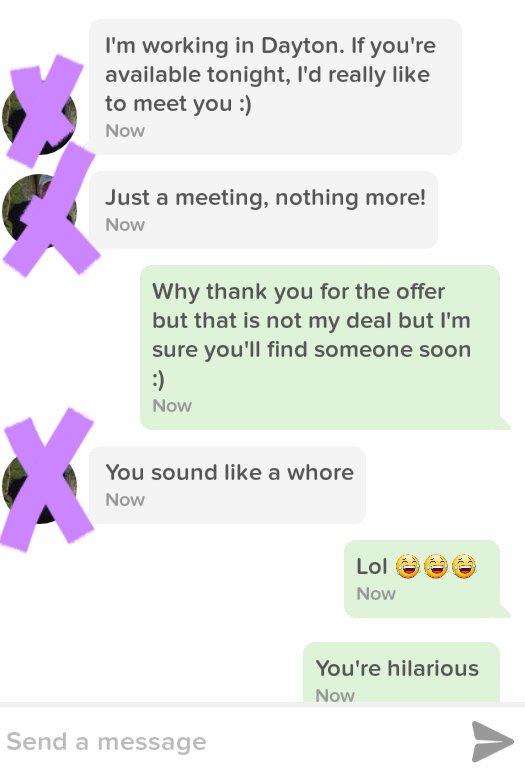 whoreMessage